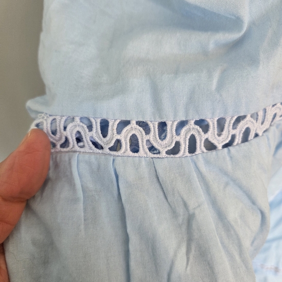 Baby Blue African Boubou Maxi Dress With Embroidery - Picture 7 of 10